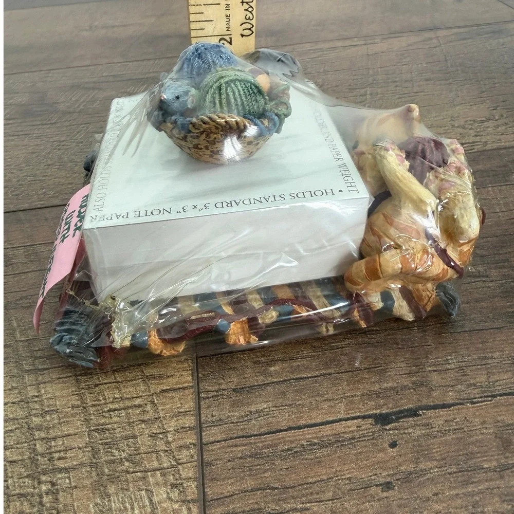 Figi Graphics Cat Mouse Memo Holder Paper‎ Weight & Note Cube